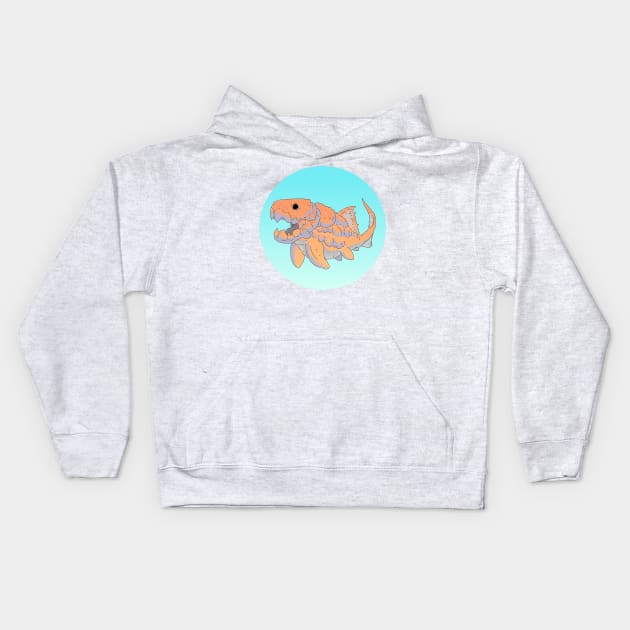 Dunkleosteus Kids Hoodie by ArtEnceladus